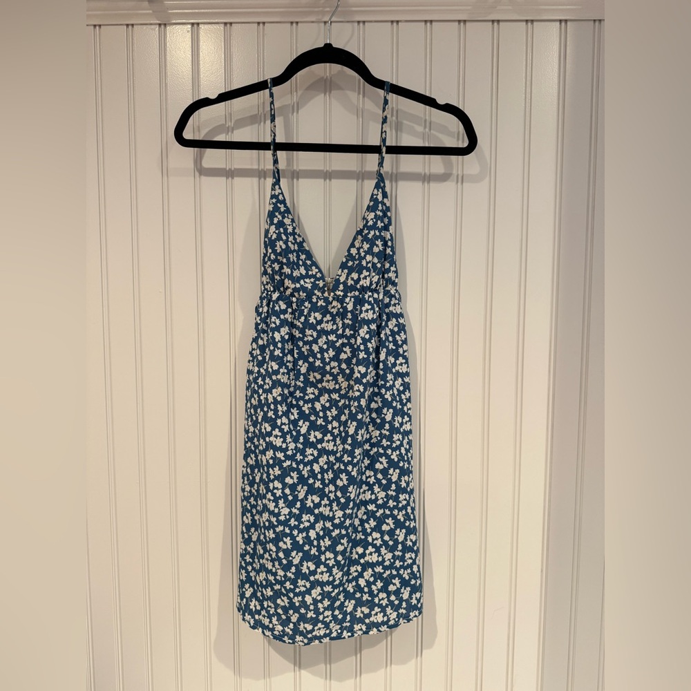 Princess Polly Blue and White Spaghetti Strap Dress